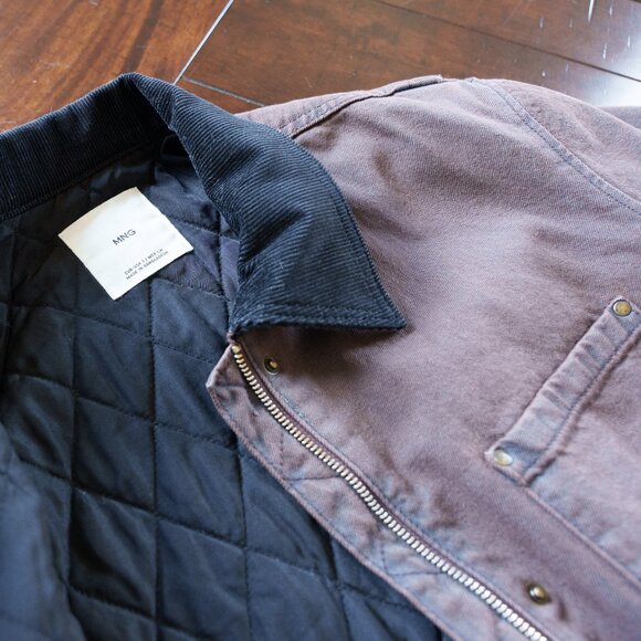 MANGO Denim parka with contrasting collar - Picture 10 of 12